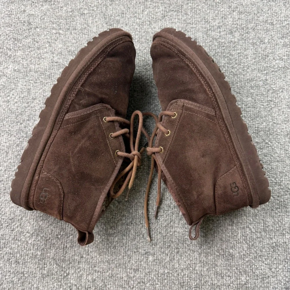 UGG Neumel Chocolate Brown Suede Lace Up Chukka Boots Mens 10